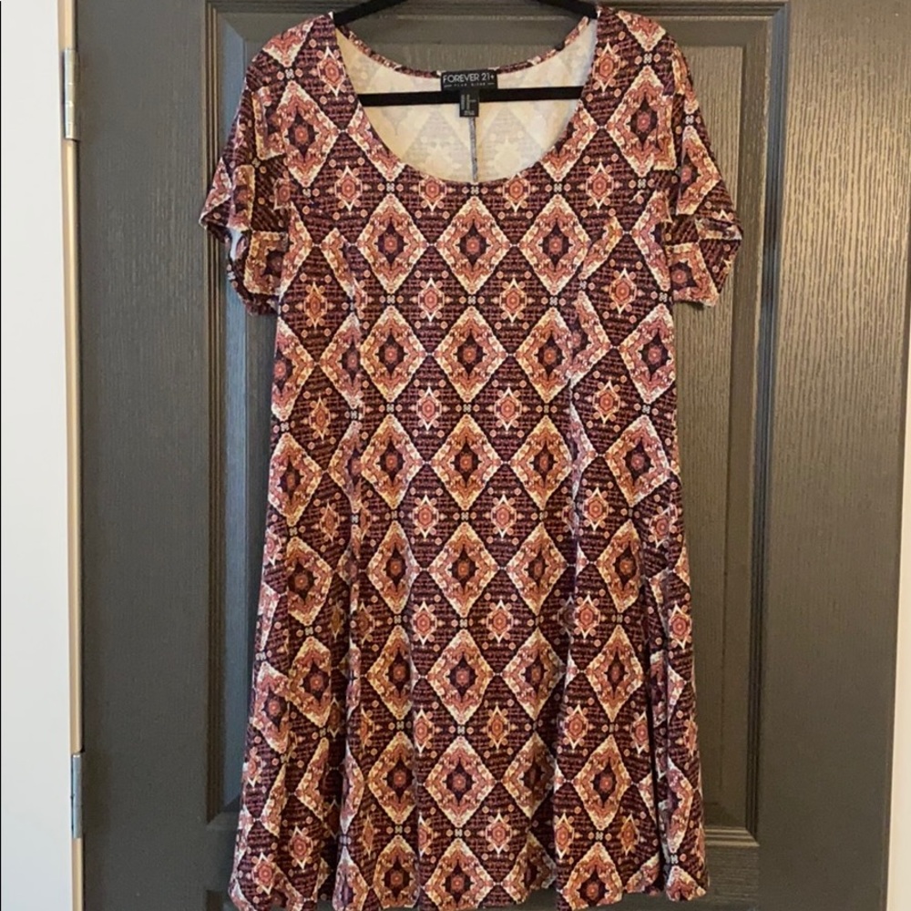 Forever 21+ Printed Skater Dress